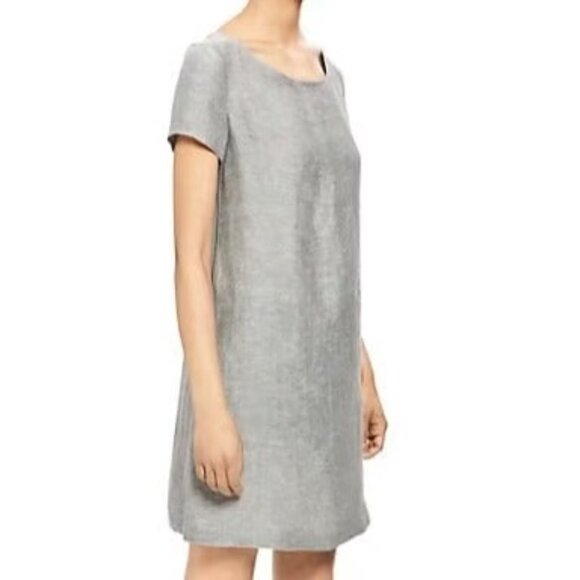 Theory | Linen Shift Dress (Grey)| Large (Size 12) - Picture 1 of 11